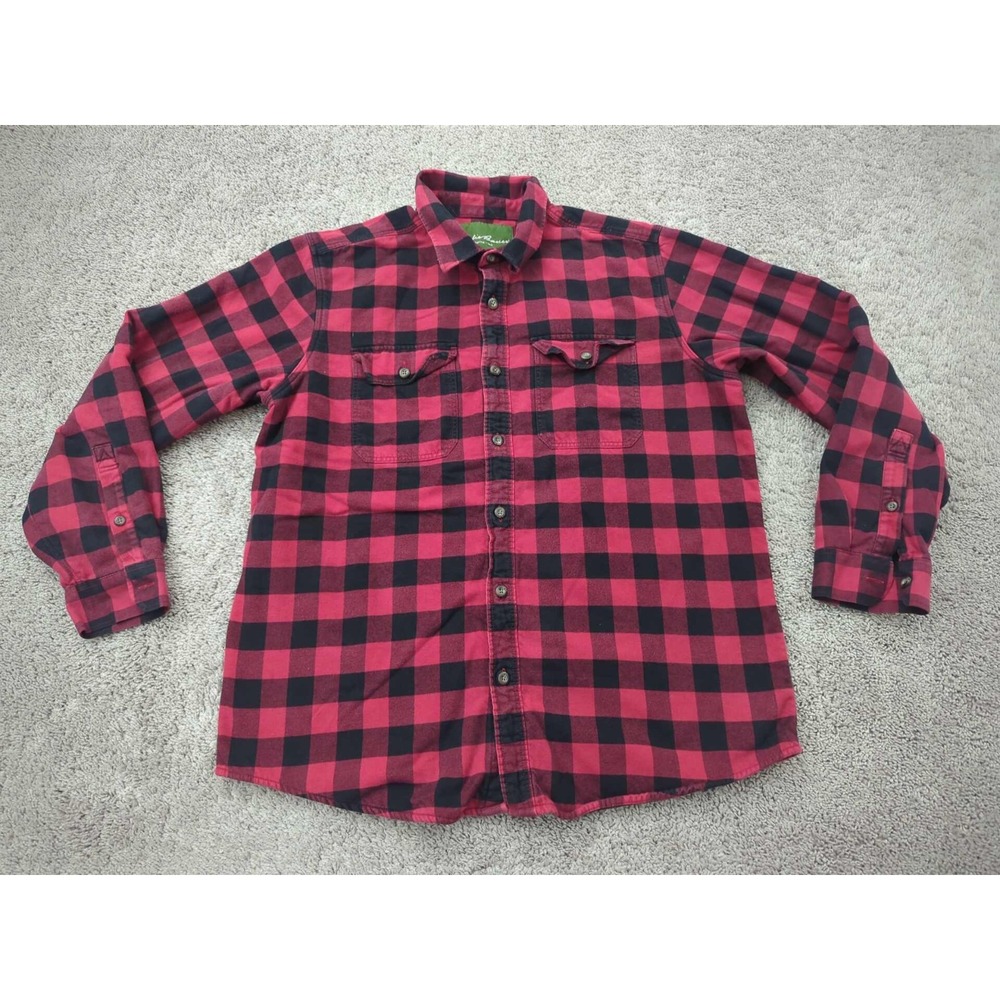 Eddie Bauer Shacket Mens Large Button Up Shirt Flannel Fleeceโ Lined